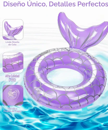 Vista 3 de HeySplash Flotador inflable para piscina, flotador, divertido flotador de playa, juguetes de fiesta de natación, verano, tubos inflables de piscina