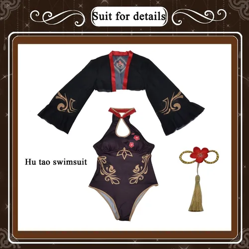 Vista 6 de Genshin - Traje de baño de anime para mujer, trajes de baño para niñas adolescentes