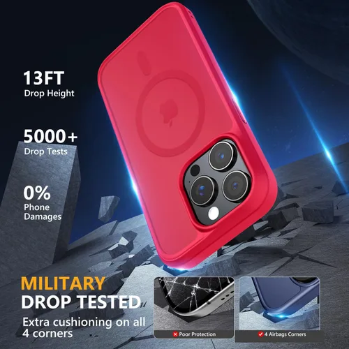 Vista 243 de MOCCA - Funda magnética resistente para iPhone XR de 6.1 pulgadas, compatible con MagSafe, funda con protección contra caídas de grado militar