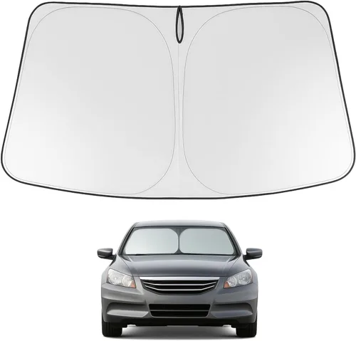 Vista 51 de Proadsy Parasol para parabrisas Rivian R1S 2022-2025 2026 de 4 capas plegable, protector de parasol frontal que bloquea los rayos UV, mantiene