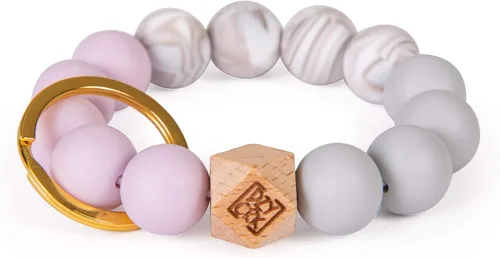 Vista 14 de dizzy creek designs Llavero pulsera, pulsera de cuentas de silicona para mujer, llavero con borla de cuero