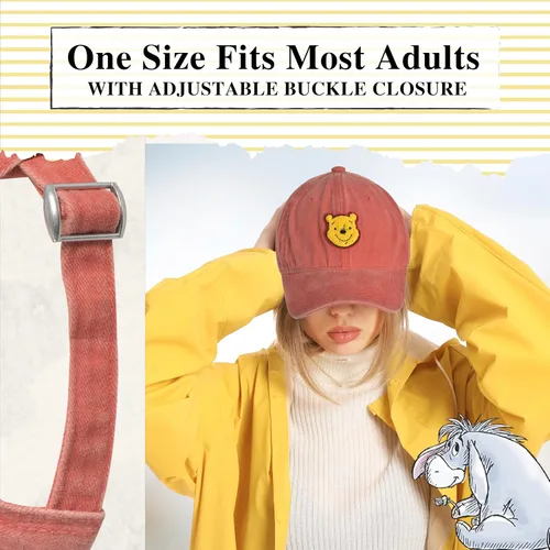 Vista 10 de Disney Winnie The Pooh Dad Hat, Adjustable Cotton Baseball Cap with Curved Brim