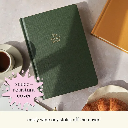 Vista 2 de Kunitsa Co. Cuaderno de Recetas - Regalo de Recuerdo, Libro en Blanco de Recetas de Tapa Dura para Escribir Tus Propias Recetas con Sugerencias