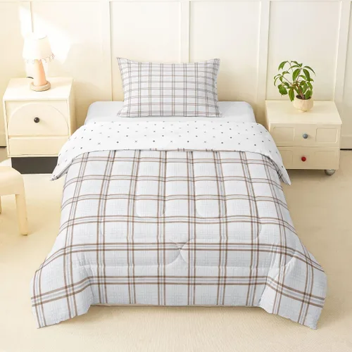 Vista 24 de Manfei Geometric Triangle Twin Size Bedding Set with 1 Pillowcase - Triangles Bedding Set for Kids Boys Girls Bedroom,Modern Simple 2 Pieces All