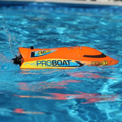 Vista 6 de Horizon Hobby Pro Boat RC Jet Jam V2 - Pilas de 12 pulgadas para transmisor no incluido, naranja PRB08031V2T1 Blanco