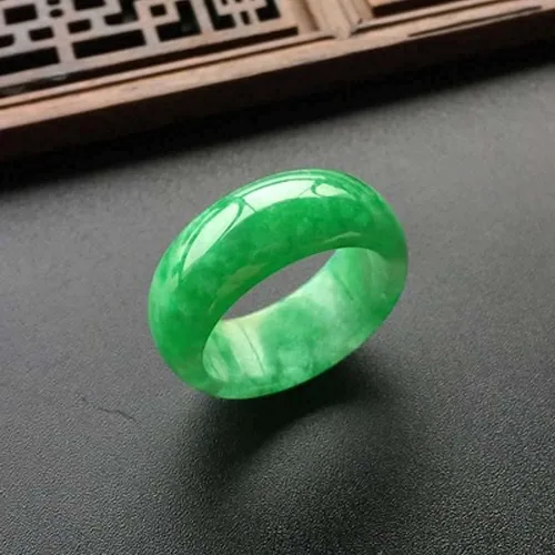 Vista 5 de Anillo de jade para mujer colorido anillo de esmeralda natural talla promedio 75 no No