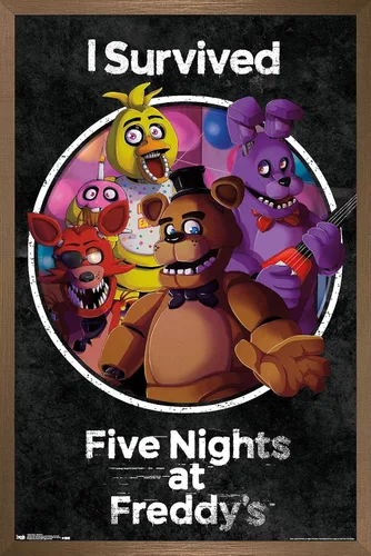 Vista 15 de Trends International Póster de pared de Five Nights at Freddy's - Survived Wall, 14.725 x 22.375 pulgadas, versión enmarcada de madera de granero