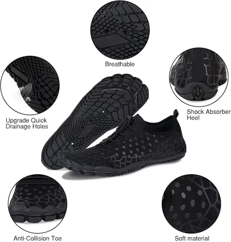 Vista 6 de Water-Shoes-Mens-Womens Quick-Dry Barefoot-Swim Diving Shoes-Aqua-Socks for Sports Climbing Beach Surf