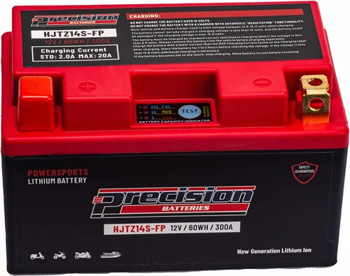 Vista 3 de Precision HJTZ14S-FP - Batería de iones de litio de repuesto para Honda 680CC DN-01, 2009-2010, 12 voltios, 60 WH 300 CCA