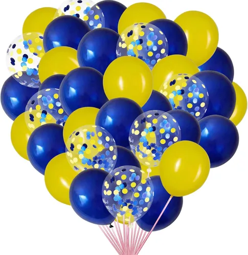 Vista 16 de Globos negros y dorados con globos de confeti negro y dorado para Año Nuevo, graduación, baby shower, boda, cumpleaños, fiestas familiares, 50