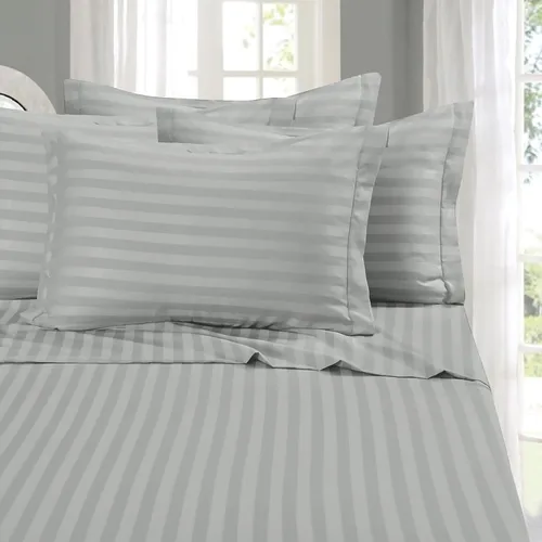 Vista 14 de Elegant Comfort - Juego de sábanas de 4 piezas, microfibra de 1500 hilos de calidad egipcia de lujo resistente a las arrugas, rayas estilo damasco