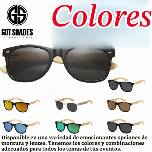 Vista 6 de Gafas de sol de bambú al por mayor 10 unidades para hombres y Tortuga Clásica Lente Marrón