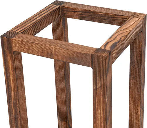 Vista 7 de Portavelas de madera, 12 piezas de centro de mesa de madera para boda, decoración rústica de mesa de boda, decoración de granja, regalo de boda