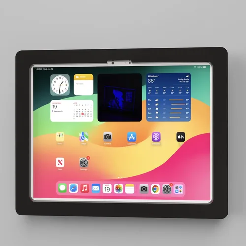 Vista 7 de Carcasa VESA acrílica antirrobo para Apple iPad mini 1/2/3 con kit de montaje en pared y cable de carga en ángulo de 90 grados