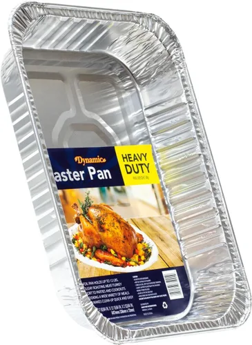 Vista 6 de Dynamic Sartén de aluminio resistente (paquete de 24) bandeja de 17.98 x 13.23 x 2.83 pulgadas, para asar, tamaño compacto, apto para horno