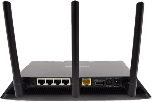 Vista 4 de Router WiFi inteligente AC1750 Netgear, doble banda gigabit 802.11ac (R6400-100NAS), Negro
