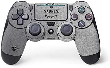 Vista 9 de Skinit Decal Gaming Skin Compatible with PS4 Pro/Slim Controller - Officially Licensed NHL Buffalo Sabres Distressed Design
