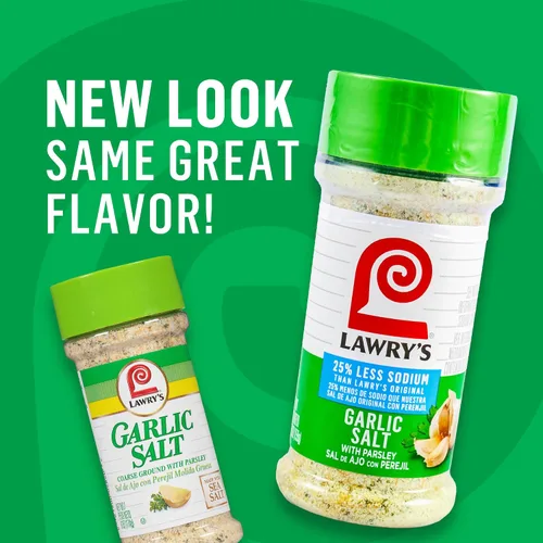 Vista 4 de Lawry's 25% menos de sal de ajo y sodio con perejil, 5.62 oz