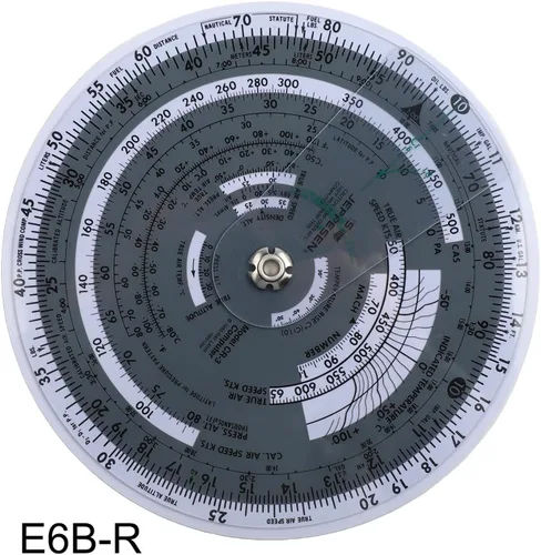 Vista 6 de E6B-R Flight Computer 6 In Circular Slide Rule For Aviation Use