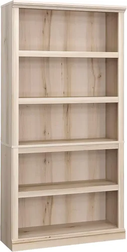 Vista 21 de Estantería de 5 niveles de Sauder, estantería de madera multiusos para oficina en casa, sala de estar, en castaño tiza
