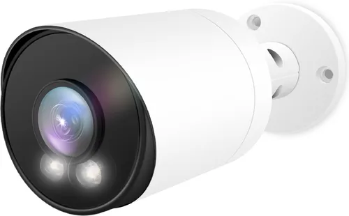 Vista 7 de Marquis Cámara domo de torreta IP PoE de 6MP con micrófono, gran angular de 0.110 in, visión nocturna a todo color 24/7, luz dual, resistente a