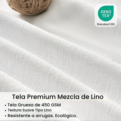 Vista 3 de Topfinel - Cortinas opacas plisadas de 96 pulgadas para dormitorio, 2 paneles Natural