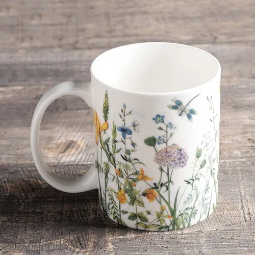 Vista 8 de Maison d' Hermine Taza de café con asas, tazas de porcelana fina de hueso, paquete de una taza de té para bebidas calientes, capuchino, latte