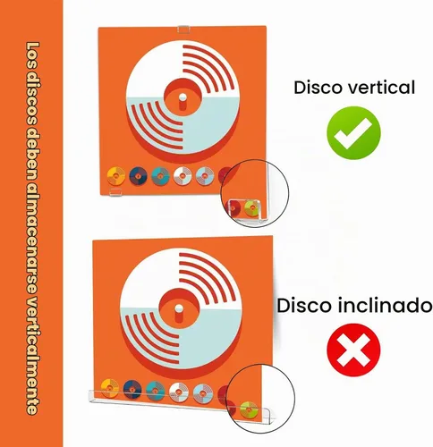 Vista 4 de Kalami 18 piezas de estante de disco de vinilo autoadhesivo para montaje en pared Estantes acrílicos transparentes para discos sin taladro