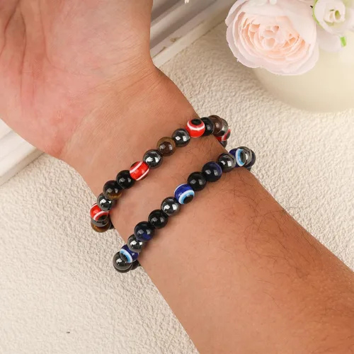 Vista 20 de Triple Protection Bracelet, CARPDIM Evil Eye bracelet and Black Obsidian evil eye Beads Bracelet for Men Women Healing Bracelets Bring Good Luck