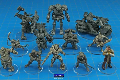 Vista 4 de LITKO - Bases redondas de 1 pulgada, compatible con D&D y Pathfinder, transparente de 0.118 in Set of 25 25mm — fits Medium creatures Sturdy