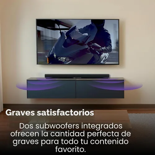 Vista 3 de Yamaha SR-B30A - Barra de sonido Dolby Atmos con subwoofers incorporados (Negro)