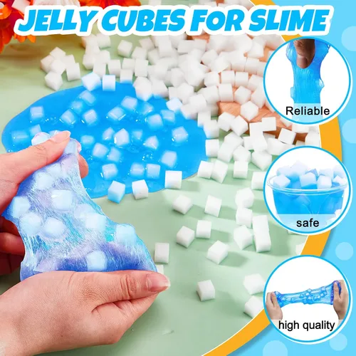 Vista 3 de Junkin 400 dijes de cubos de gelatina para niños y niñas, manualidades artísticas de bricolaje
