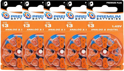 Vista 43 de Pilas Premium para audífonos, tamaño 10, 1.45V, con pestaña amarilla (6 pilas)