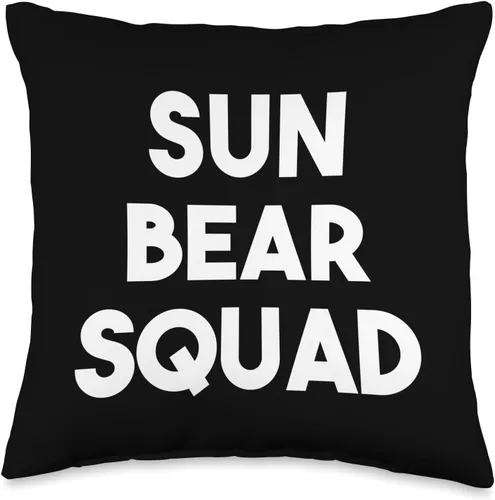 Vista 5 de Sun Bear Squad Funny Sun Bear Lover - Almohada de 18 x 18 pulgadas, multicolor
