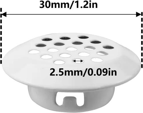 Vista 3 de Semetall Air Vents - Paquete de 20 rejillas de ventilación circulares de acero inoxidable de 0.748 in (0.75 pulgadas) para cocina, baño, gabinete