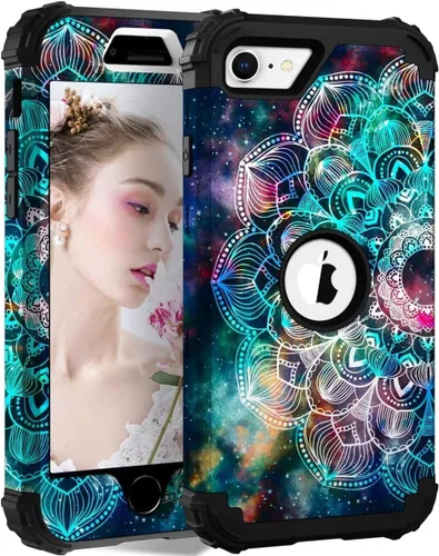 Vista 156 de Hocase Funda para iPhone Air de 6.5 pulgadas, resistente a prueba de golpes, goma de silicona suave, parachoques de plástico duro, funda protectora