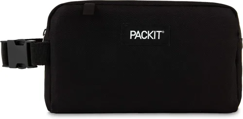 Vista 25 de PackIt Caja de aperitivos congelable, color negro, fabricada con tecnología EcoFreeze, plegable, reutilizable, cierre de cremallera con asa