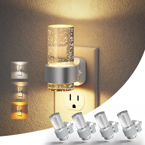 Vista 37 de JandCase Motion Sensor Night Light, Bubble Night Lights Plug into Wall