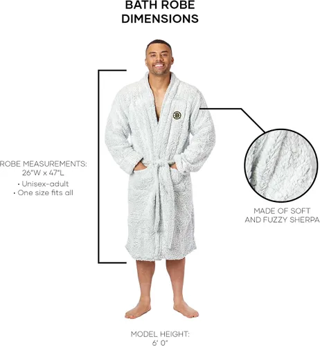 Vista 5 de Northwest NHL Sherpa Bath Robe, Large/X-Large