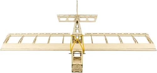 Vista 3 de Balsa Wood Aircraft 22.835 in Mini Stick Entrenamiento Eléctrico Avión Deportivo Necesidad de Construir para Adultos (R0301)