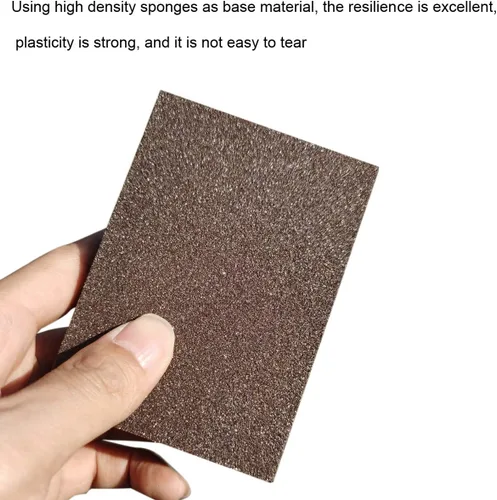 Vista 3 de Paquete de 10 esponjas de lijado de grano 100, bloques lavables y reutilizables para madera, metal, ollas, sartenes, vasos, ideal para lijar