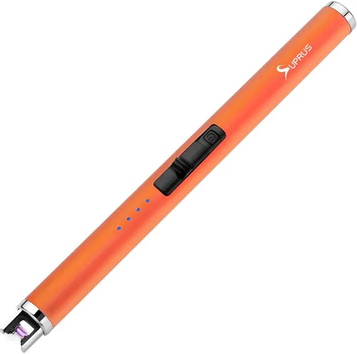 Vista 9 de SUPRUS Encendedor fluorescente que brilla en la oscuridad, encendedor USB, recargable, resistente al viento, tamaño de bolsillo para velas, cocinas