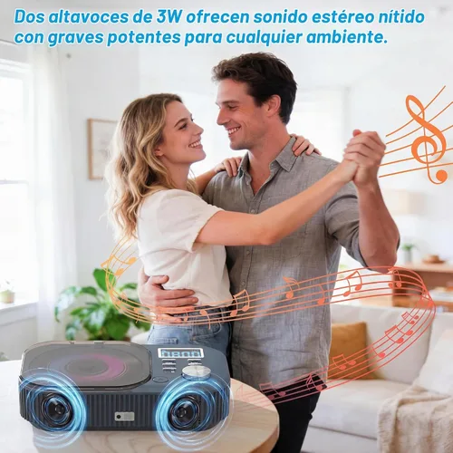 Vista 5 de MONODEAL Reproductor de CD portátil, reproductor de CD portátil de ruido