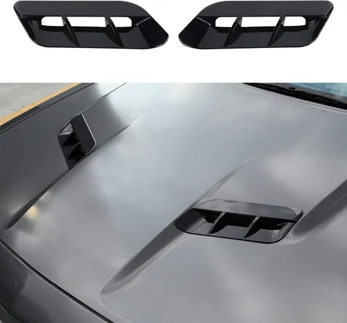 Vista 9 de JWWY Para Challenger Hood Aire Acondicionado Salida de Aire Acondicionado Trim para 2009-2014 Dodge Challenger Accesorios, ABS Rojo 2 piezas