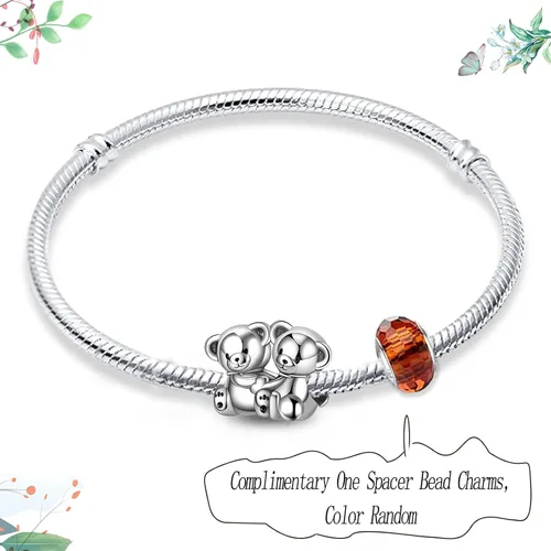 Vista 21 de LNQOBU Happy Life - Colgante para pulseras de abalorios, plata de ley 925 para mujer (con un espaciador de cuentas)