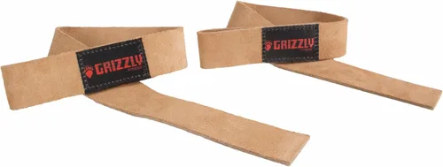 Vista 2 de Grizzly Fitness - Correas de muñeca de piel auténtica de 1.5 pulgadas para hombres y mujeres, se venden en pares, talla única, utilizadas por