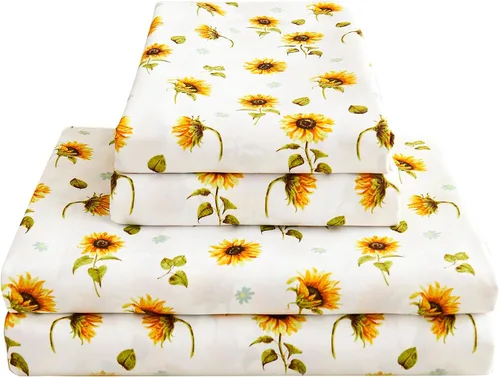Vista 11 de Softan Juego de sábanas tamaño matrimonial con estampado geométrico de rombos y leopardo, sábanas bajeras de microfibra con bolsillo profundo de 15