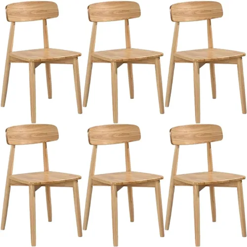 Vista 19 de YVYKFZD Sillas de comedor de madera maciza, juego de sillas de comedor de salón, sillas de cocina sin brazos con respaldo curvo, silla auxiliar