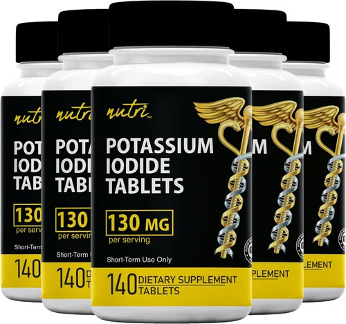 Vista 8 de Tabletas de radiación de yoduro de potasio de 130 mg - (60 tabletas) EXP 10/2032 - Ki Pills Tablets de yodo de potasio para radiación - Píldoras