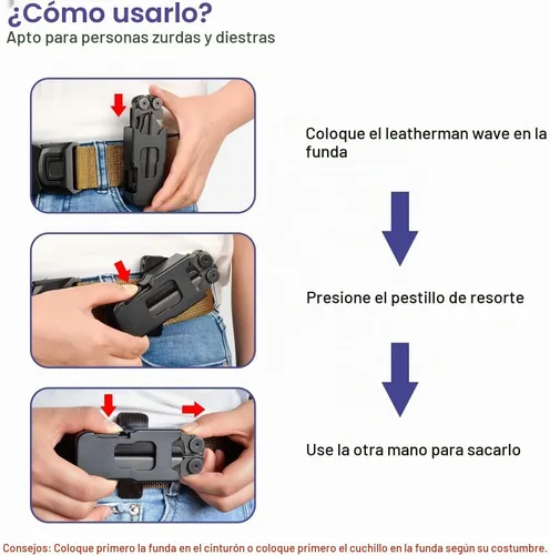 Vista 4 de iGuerburn - Funda de rotación de 360° para LEATHERMAN Wave & Wave +